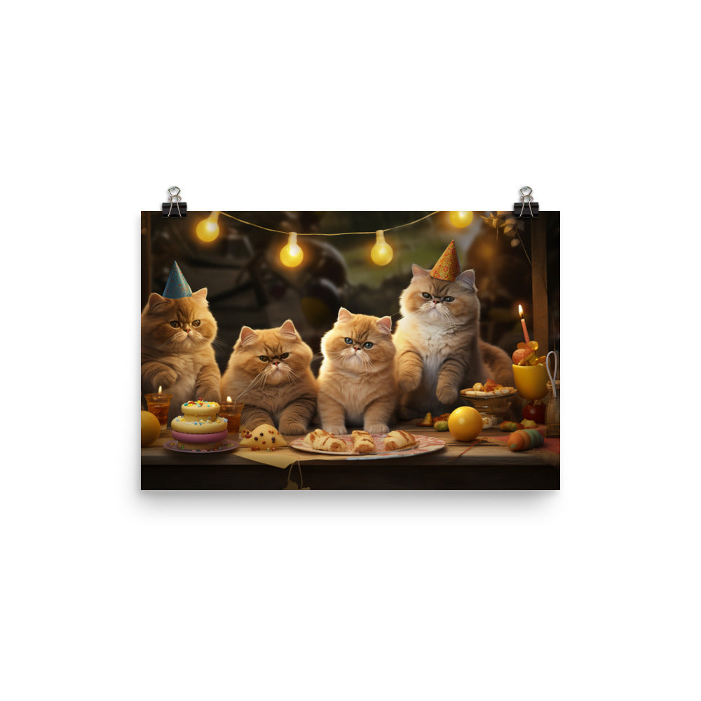 Exotic Shorthair Photo paper poster - PosterfyAI.com