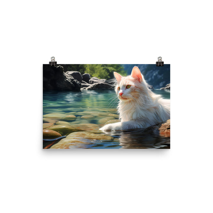 Turkish Van Photo paper poster - PosterfyAI.com