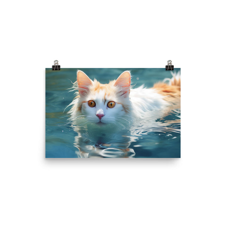 Turkish Van Photo paper poster - PosterfyAI.com