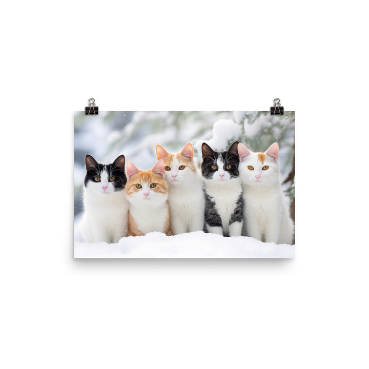 Japanese Bobtail Photo paper poster - PosterfyAI.com