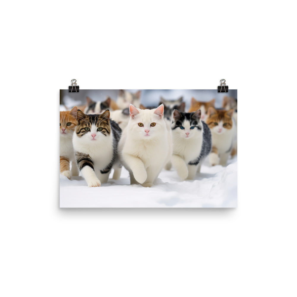 Japanese Bobtail Photo paper poster - PosterfyAI.com