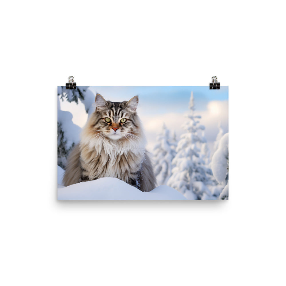 Norwegian Forest Photo paper poster - PosterfyAI.com