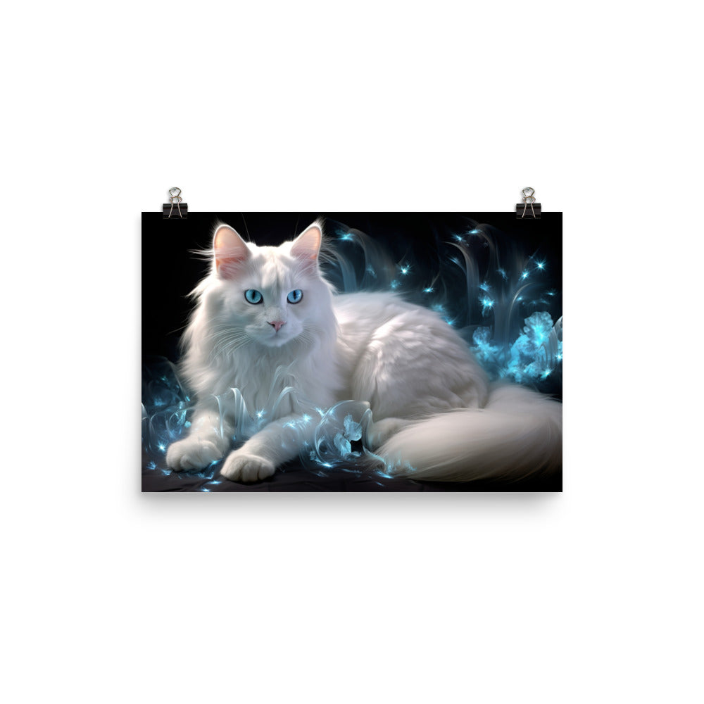 Turkish Angora Photo paper poster - PosterfyAI.com
