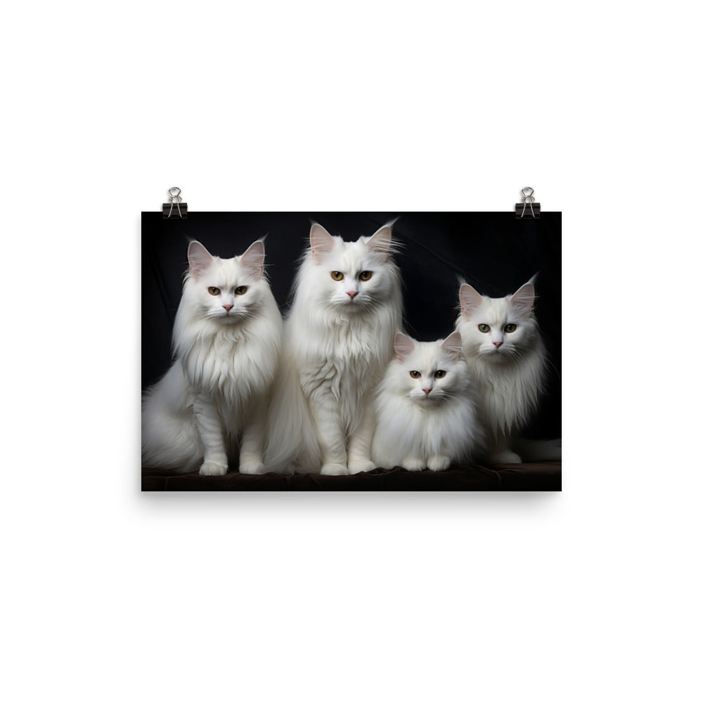 Turkish Angora Photo paper poster - PosterfyAI.com