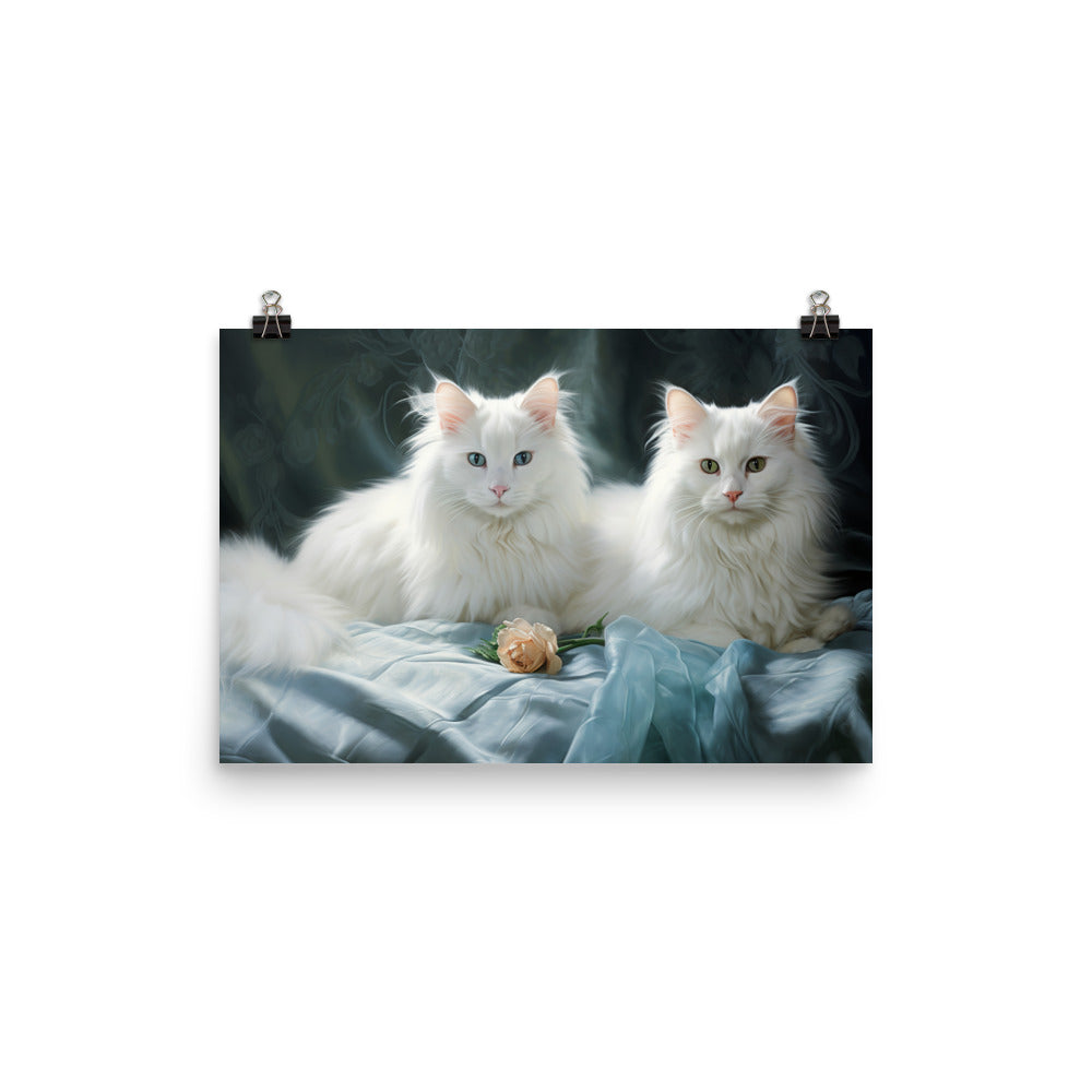 Turkish Angora Photo paper poster - PosterfyAI.com