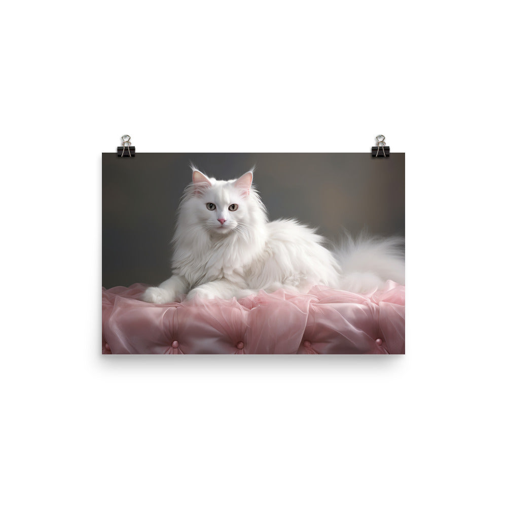 Turkish Angora Photo paper poster - PosterfyAI.com