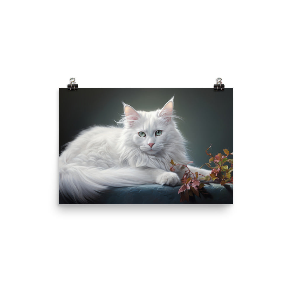 Turkish Angora Photo paper poster - PosterfyAI.com