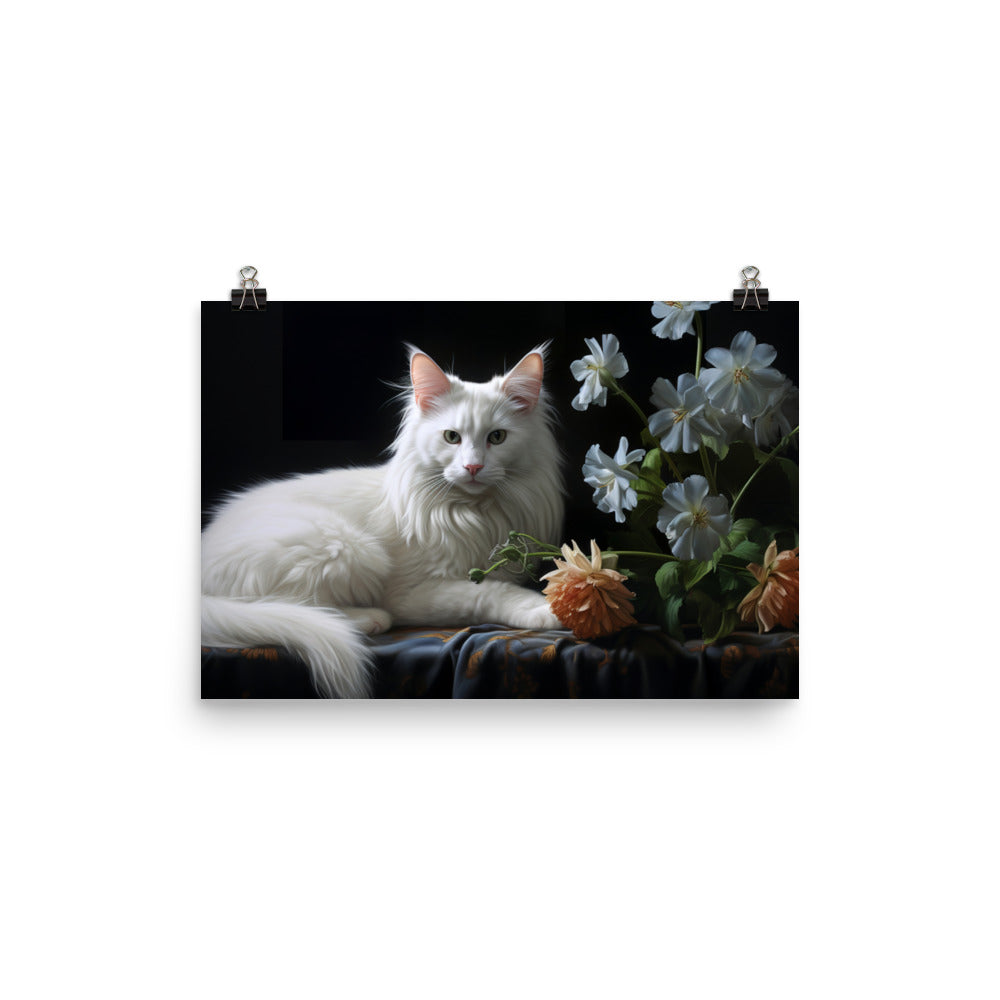 Turkish Angora Photo paper poster - PosterfyAI.com