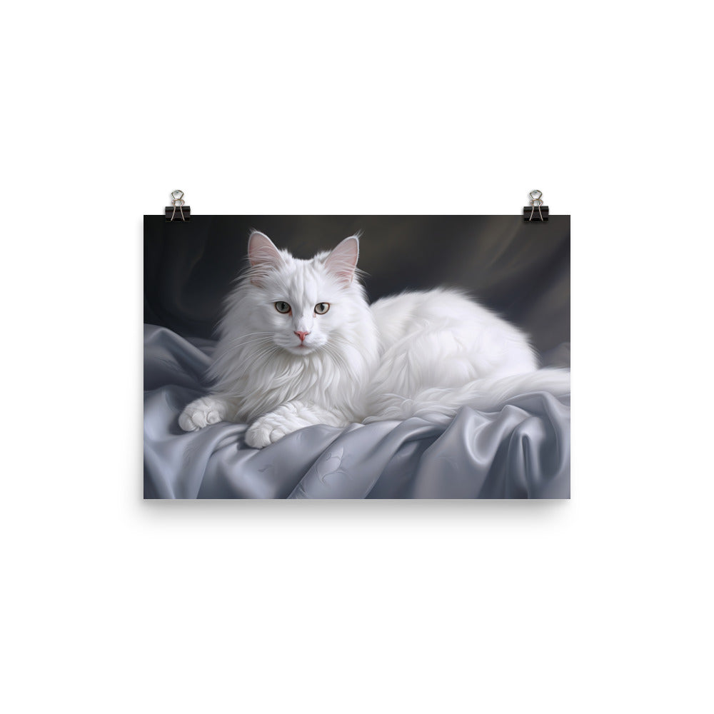 Turkish Angora Photo paper poster - PosterfyAI.com