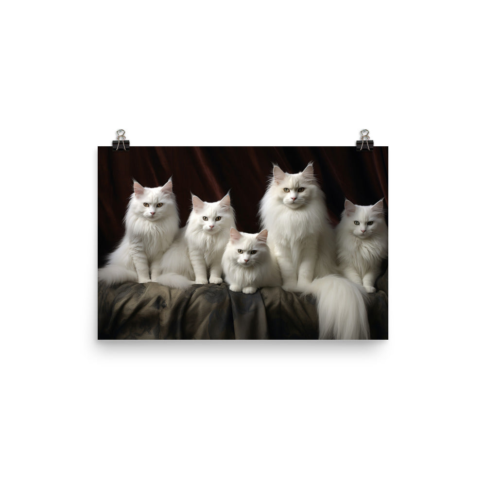 Turkish Angora Photo paper poster - PosterfyAI.com