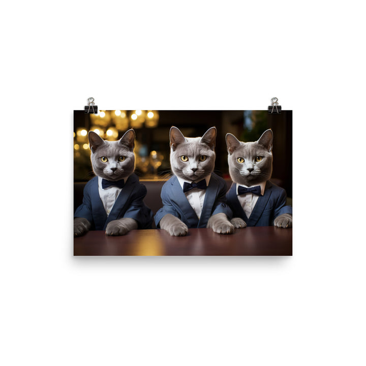 Russian Blue Photo paper poster - PosterfyAI.com