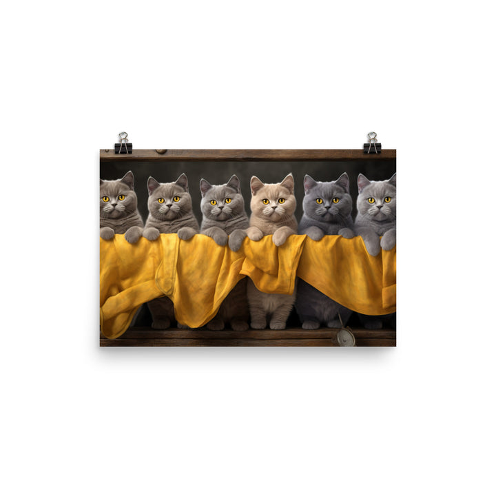 British Shorthair Photo paper poster - PosterfyAI.com