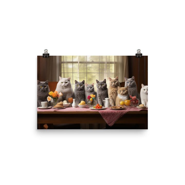 British Shorthair Photo paper poster - PosterfyAI.com