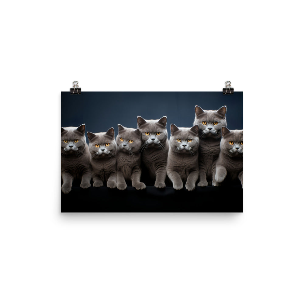British Shorthair Photo paper poster - PosterfyAI.com