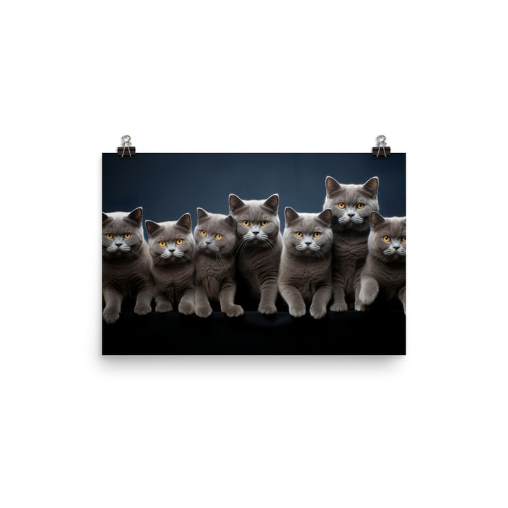 British Shorthair Photo paper poster - PosterfyAI.com