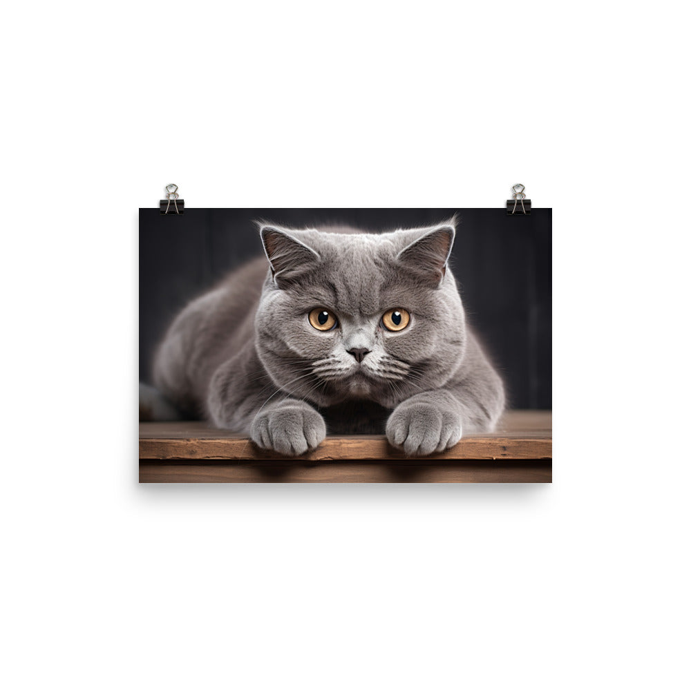 British Shorthair Photo paper poster - PosterfyAI.com