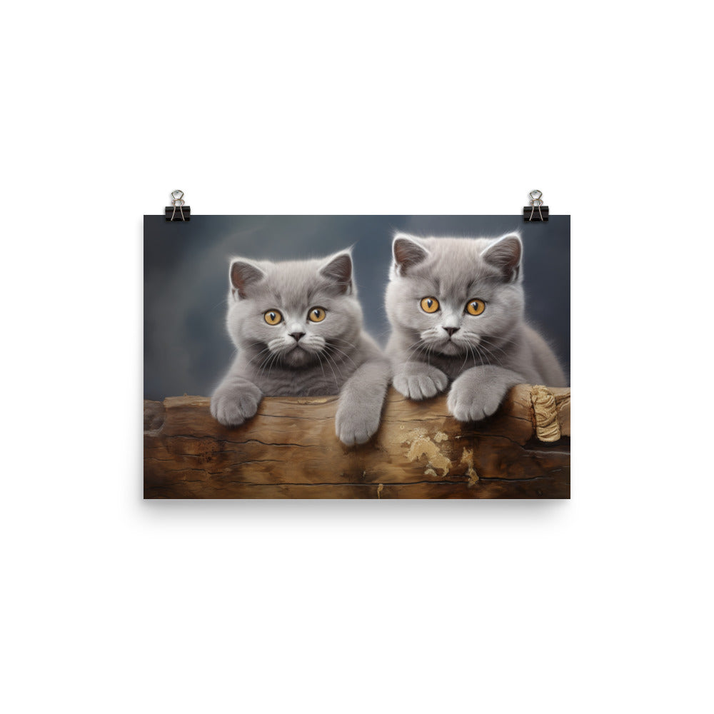 British Shorthair Photo paper poster - PosterfyAI.com