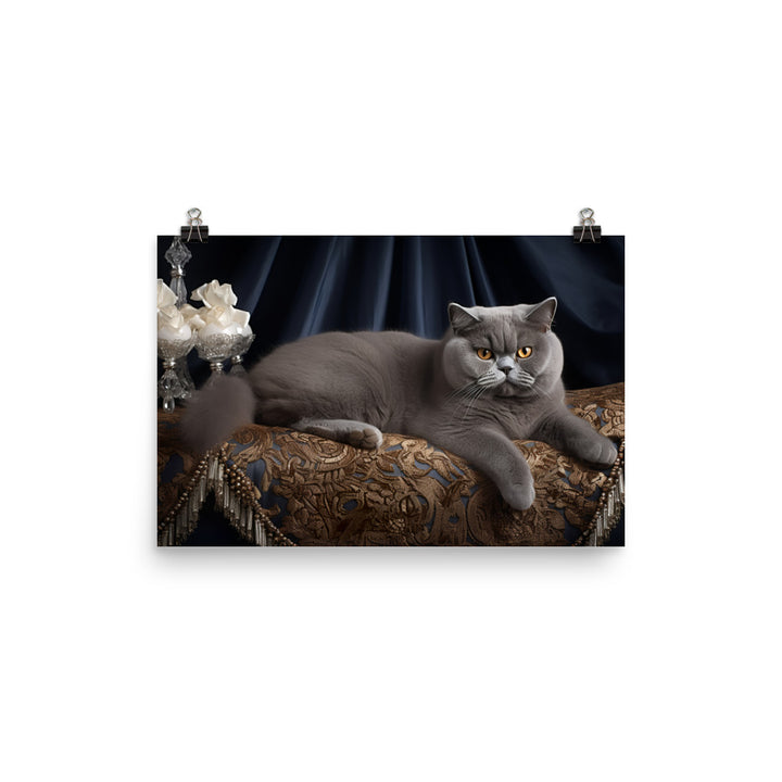British Shorthair Photo paper poster - PosterfyAI.com