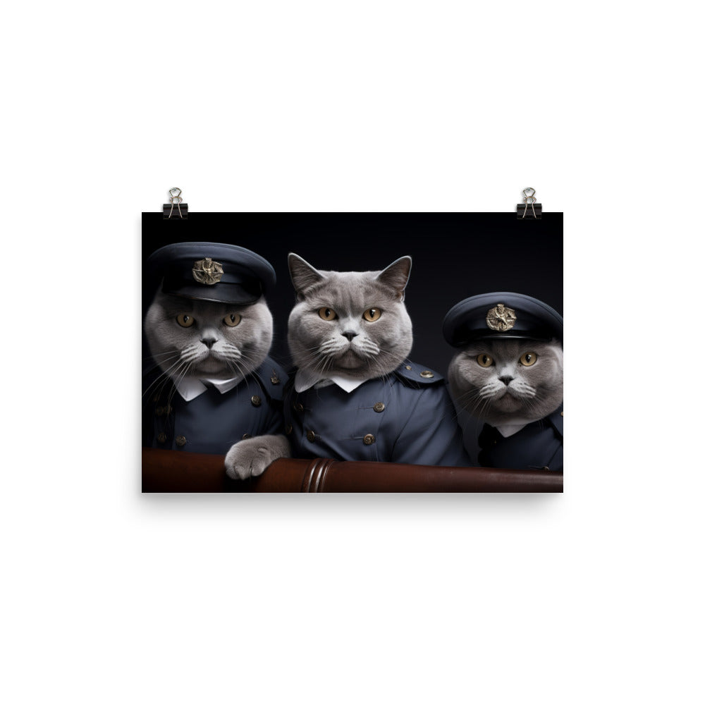 British Shorthair Photo paper poster - PosterfyAI.com