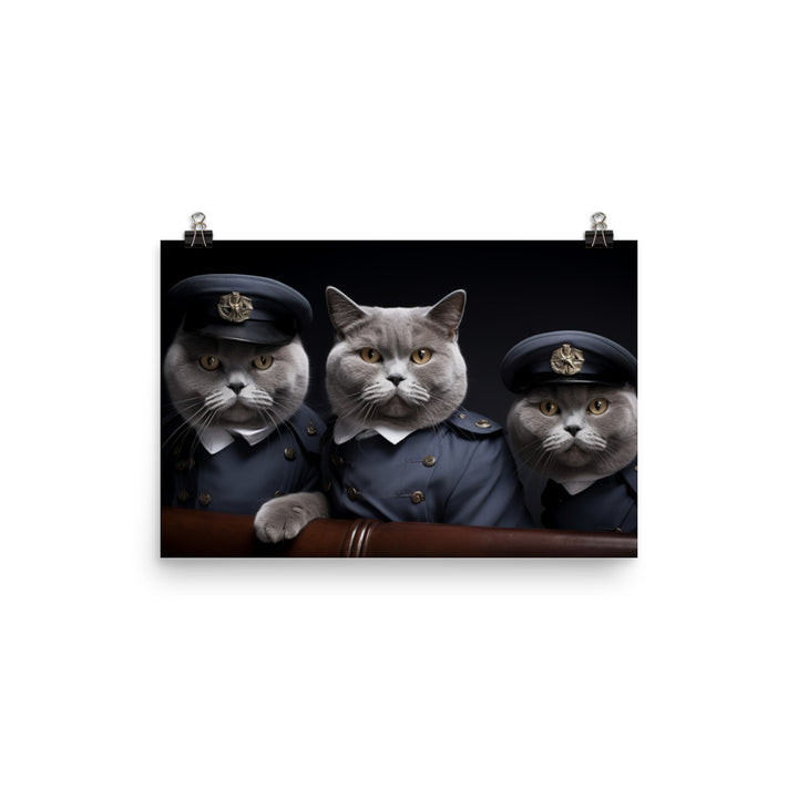 British Shorthair Photo paper poster - PosterfyAI.com