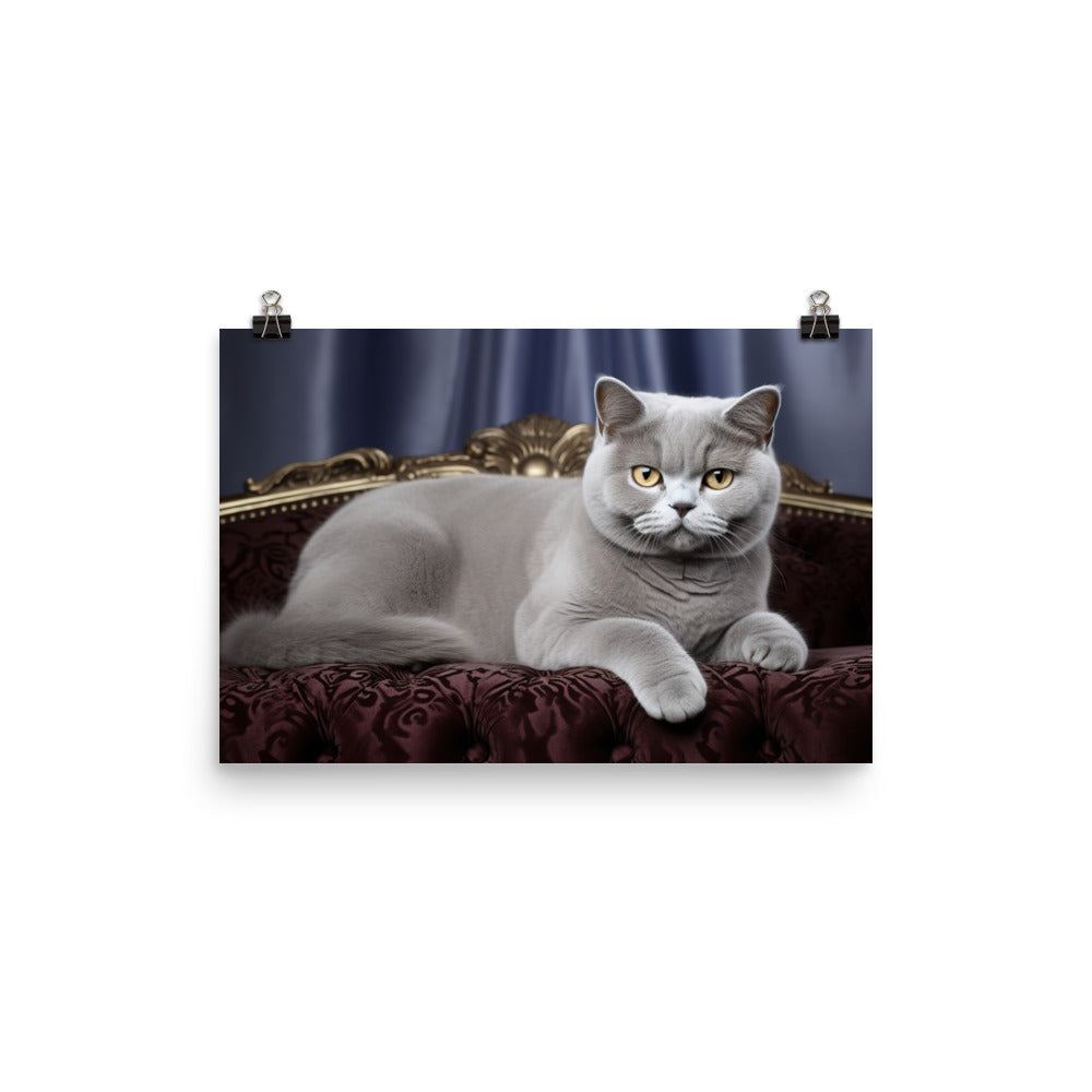 British Shorthair Photo paper poster - PosterfyAI.com