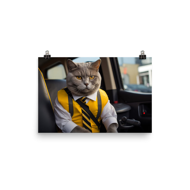 British Shorthair Transit Operator Photo paper poster - PosterfyAI.com