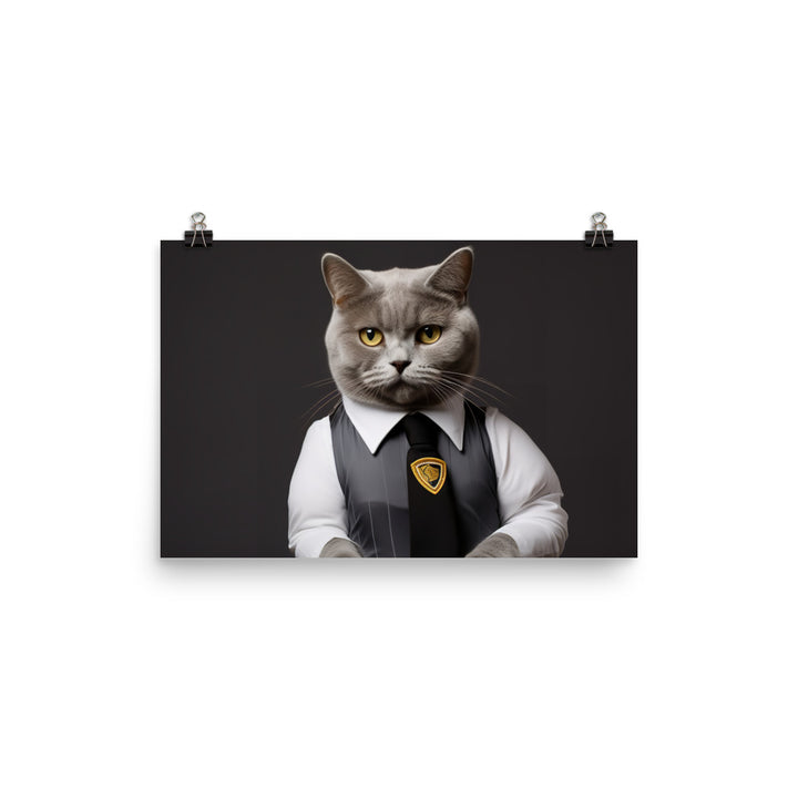 British Shorthair Referee Photo paper poster - PosterfyAI.com
