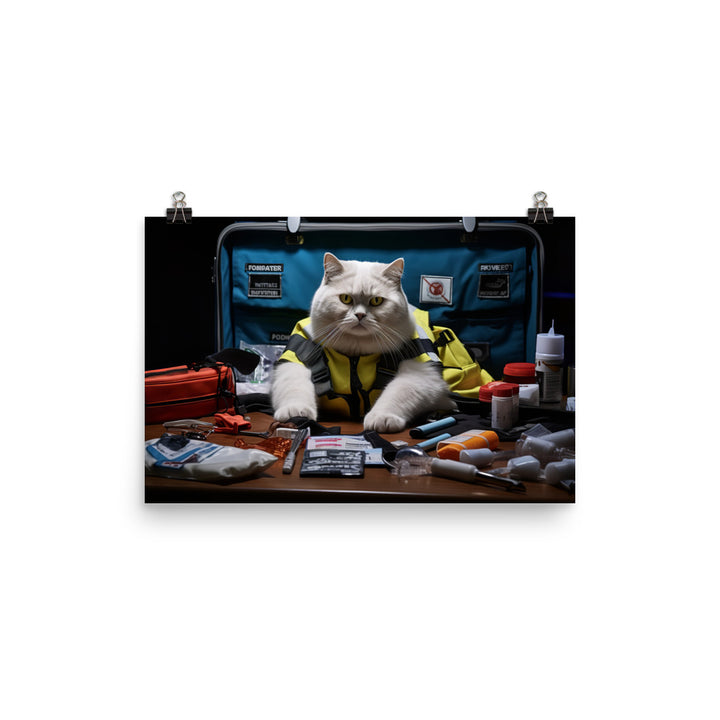 British Shorthair Paramedic Photo paper poster - PosterfyAI.com