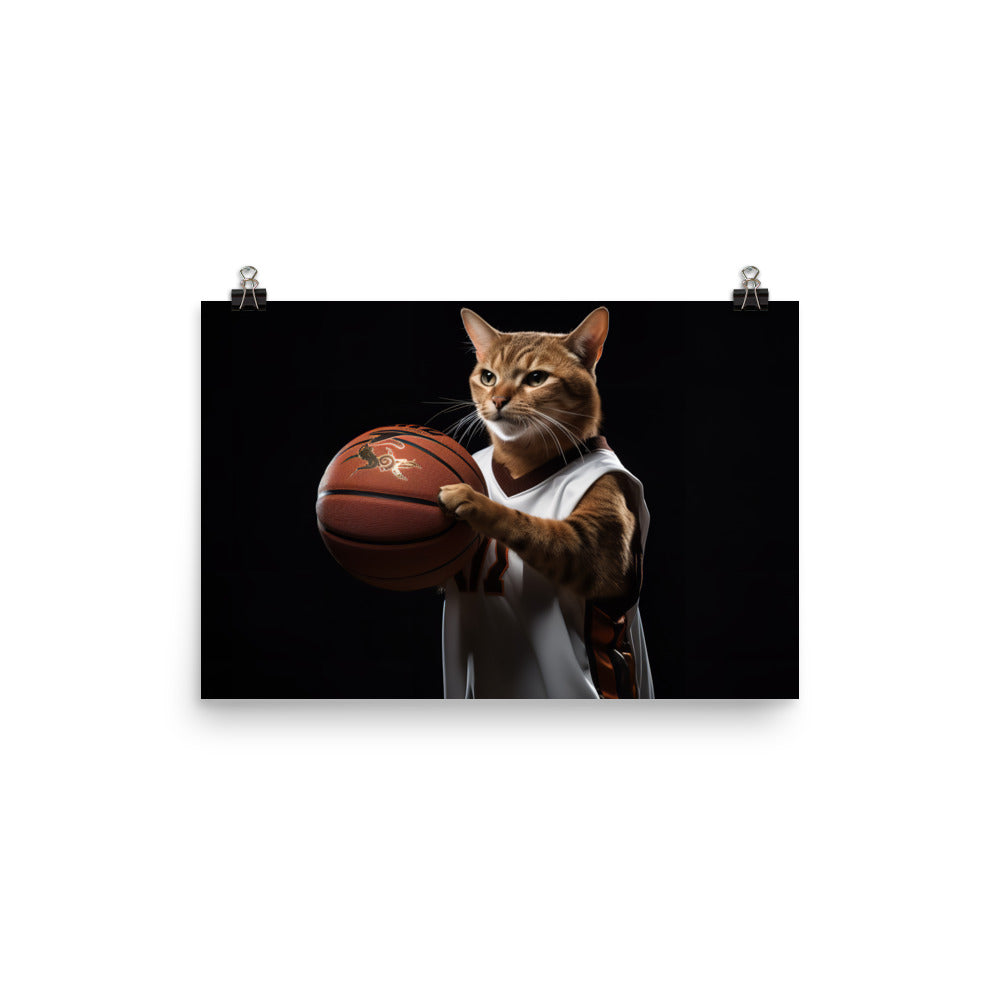 Abyssinian Basketball Player Photo paper poster - PosterfyAI.com