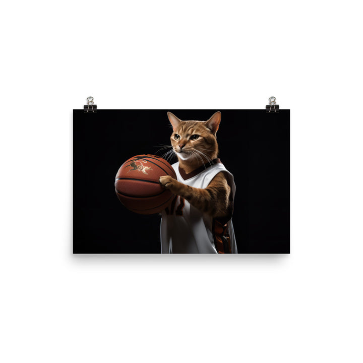 Abyssinian Basketball Player Photo paper poster - PosterfyAI.com