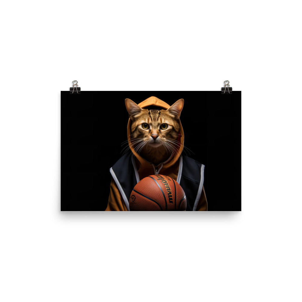 Abyssinian Basketball Player Photo paper poster - PosterfyAI.com