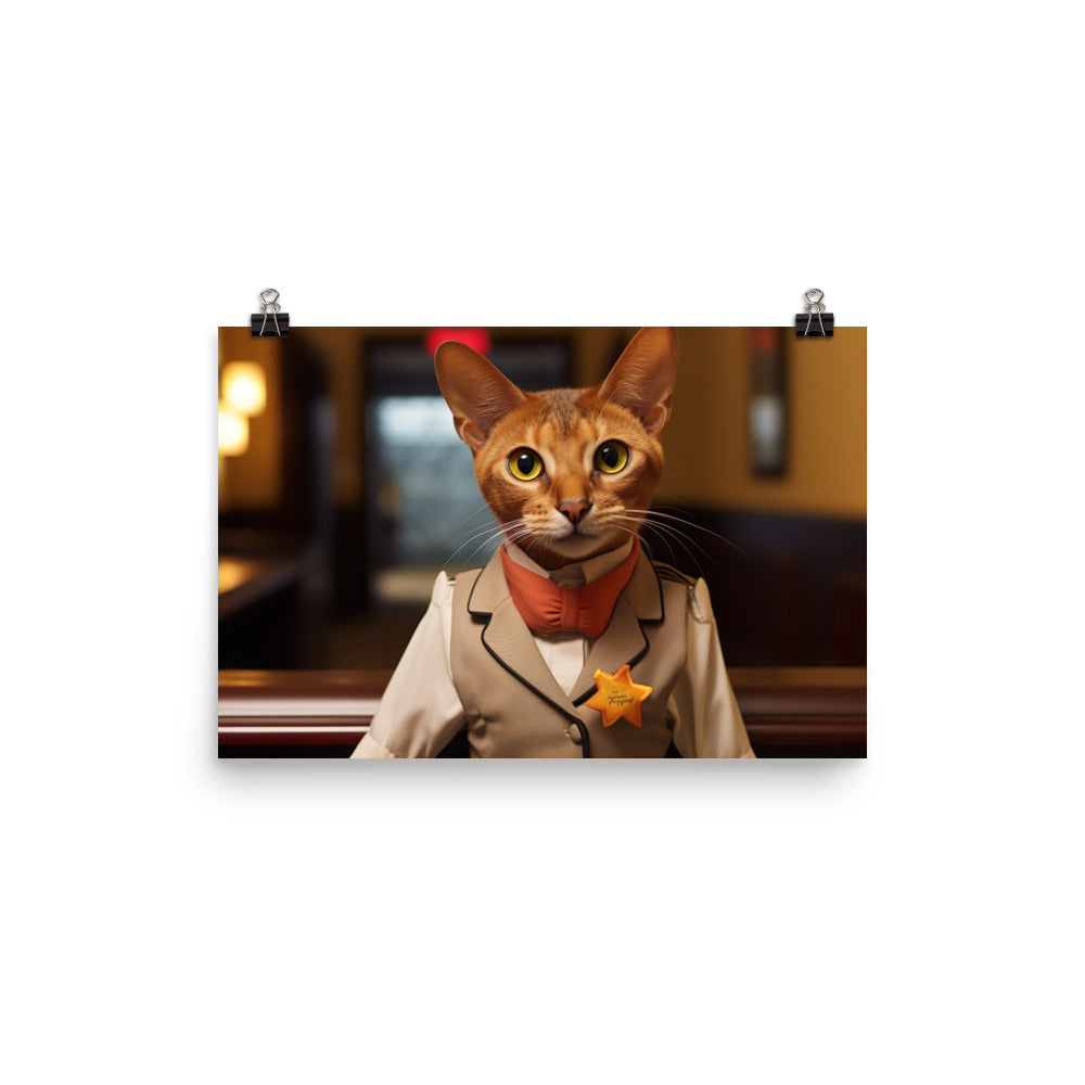 Abyssinian Hotel Staff Photo paper poster - PosterfyAI.com