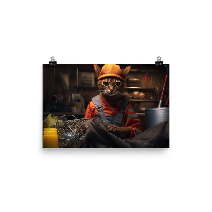 Abyssinian Janitor Photo paper poster - PosterfyAI.com
