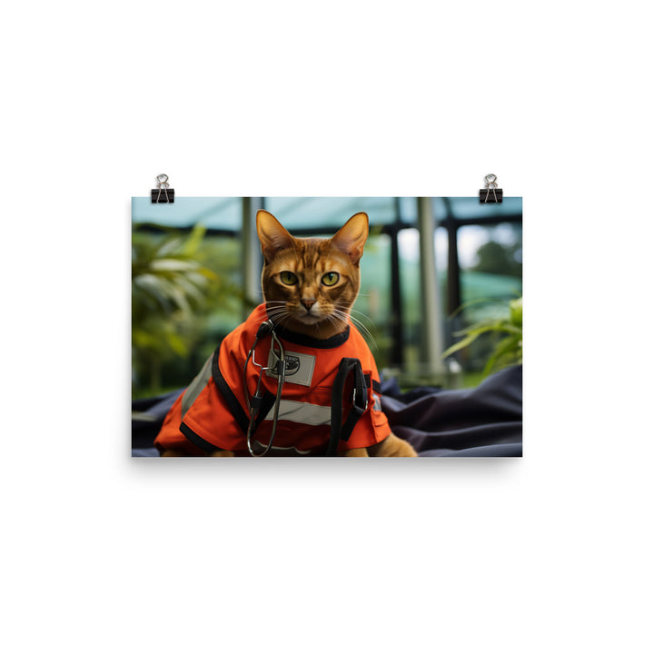 Abyssinian Paramedic Photo paper poster - PosterfyAI.com