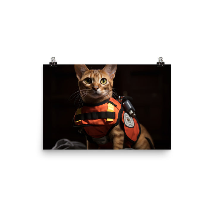 Abyssinian Paramedic Photo paper poster - PosterfyAI.com
