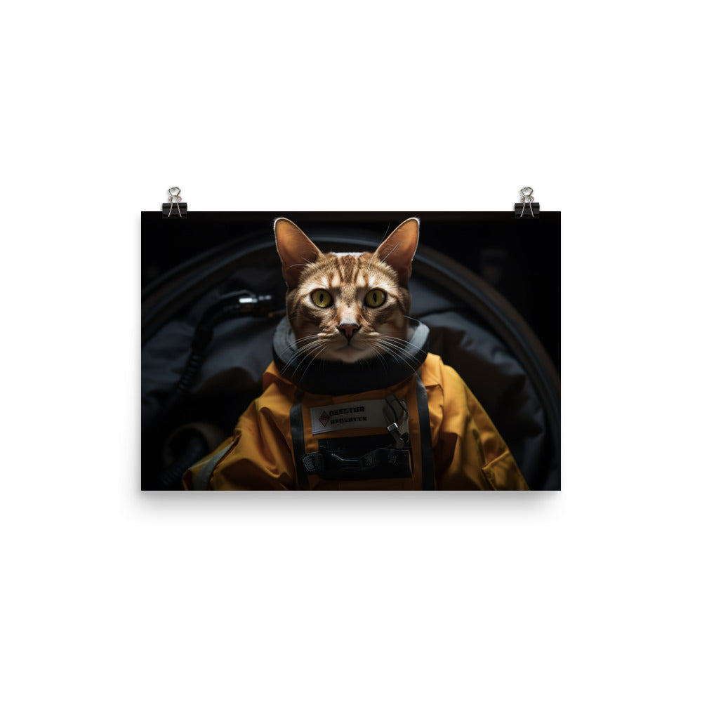 Abyssinian Paramedic Photo paper poster - PosterfyAI.com