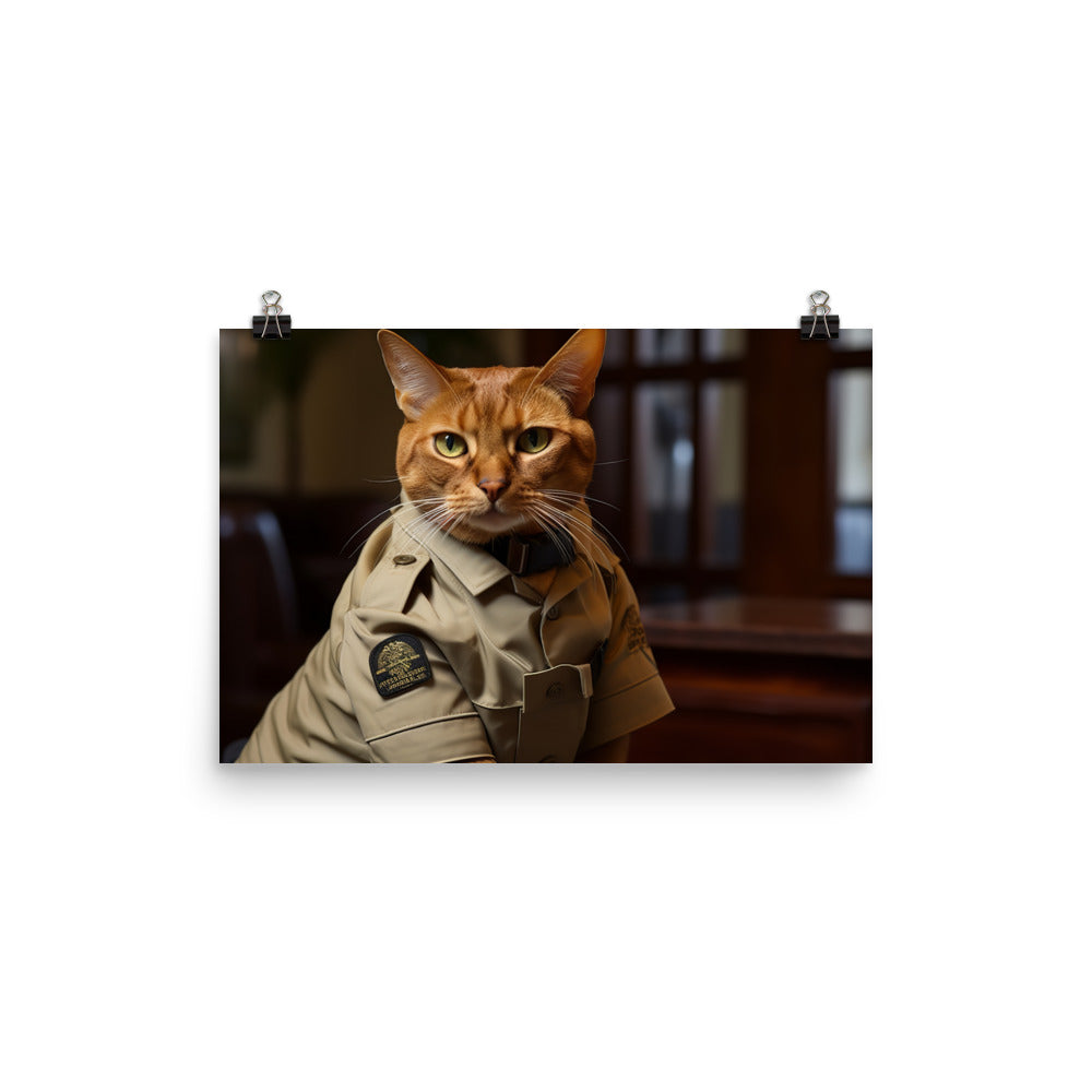 Abyssinian Security Officer Photo paper poster - PosterfyAI.com