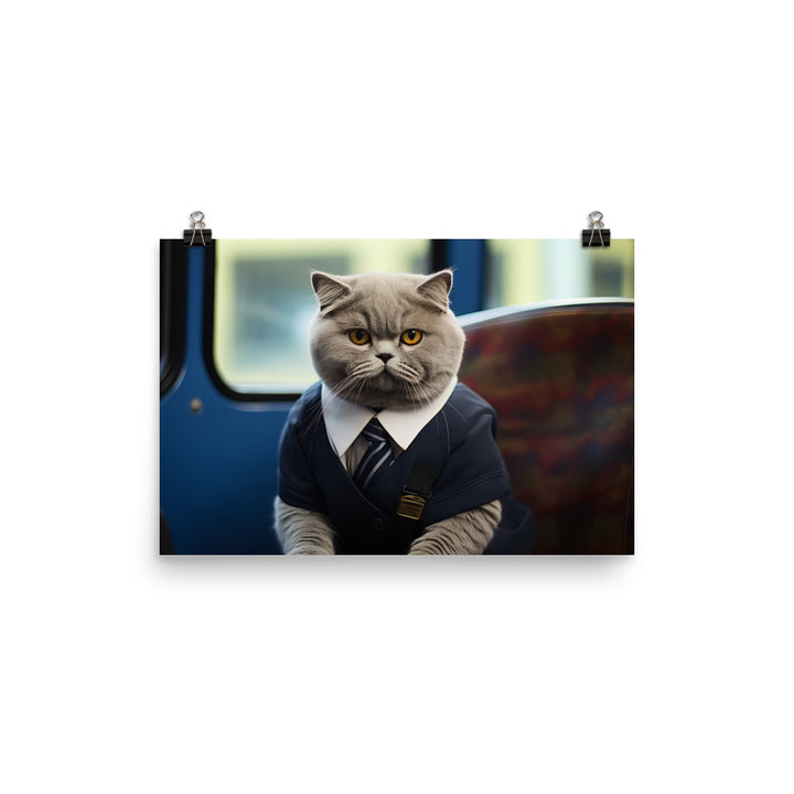 Scottish Fold Transit Operator Photo paper poster - PosterfyAI.com