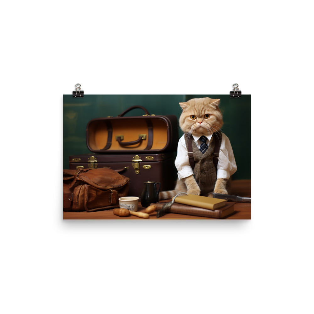Scottish Fold Student Photo paper poster - PosterfyAI.com
