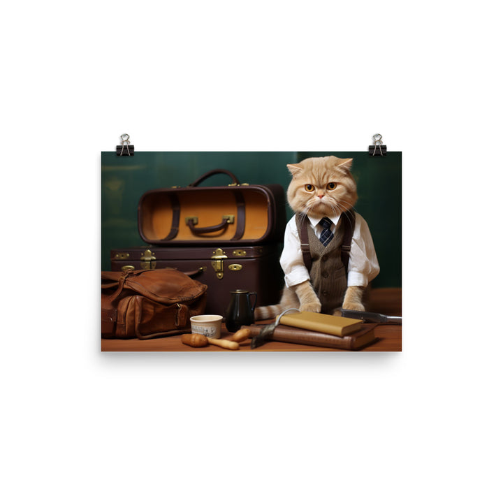 Scottish Fold Student Photo paper poster - PosterfyAI.com