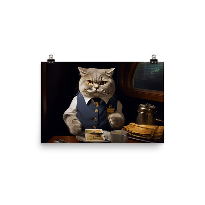 Scottish Fold Cabin Crew Photo paper poster - PosterfyAI.com