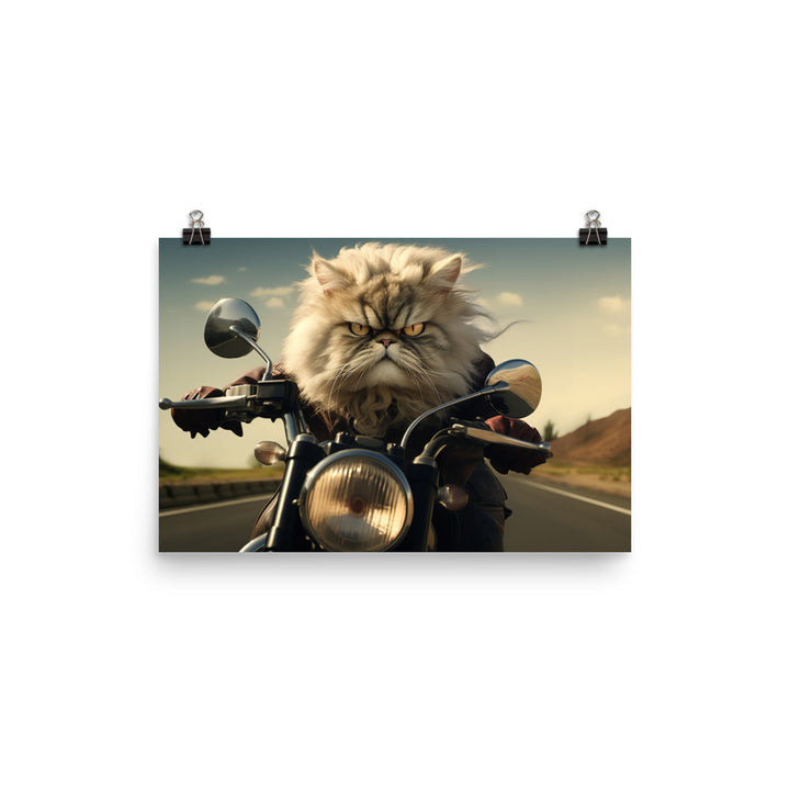 Persian Superbike Athlete Photo paper poster - PosterfyAI.com