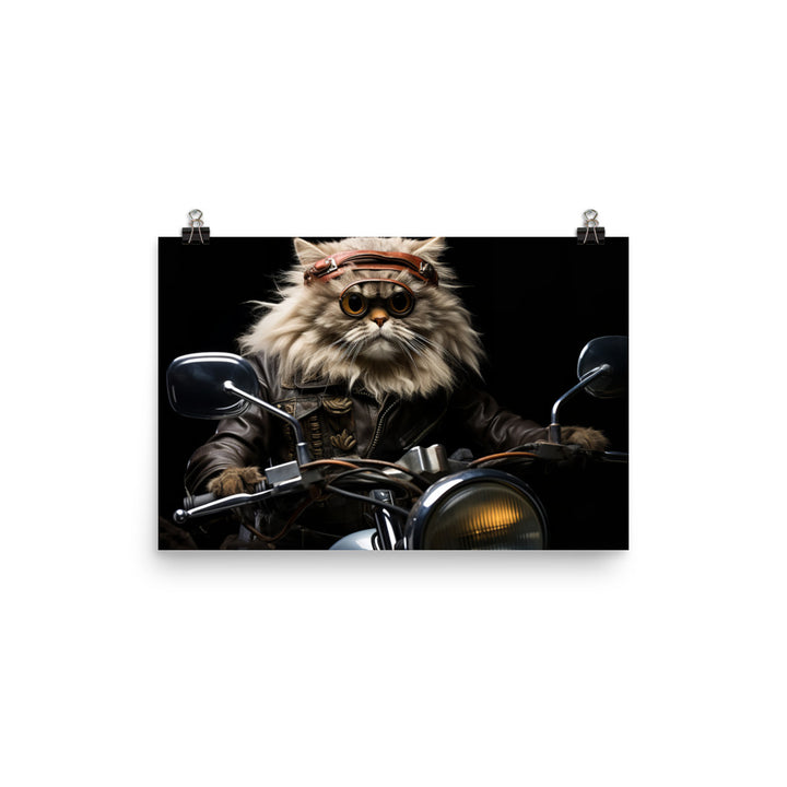Persian Superbike Athlete Photo paper poster - PosterfyAI.com