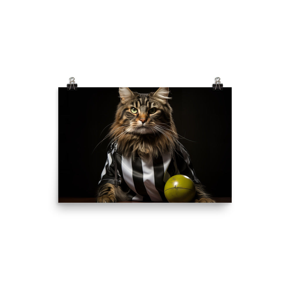 Maine Coon Referee Photo paper poster - PosterfyAI.com