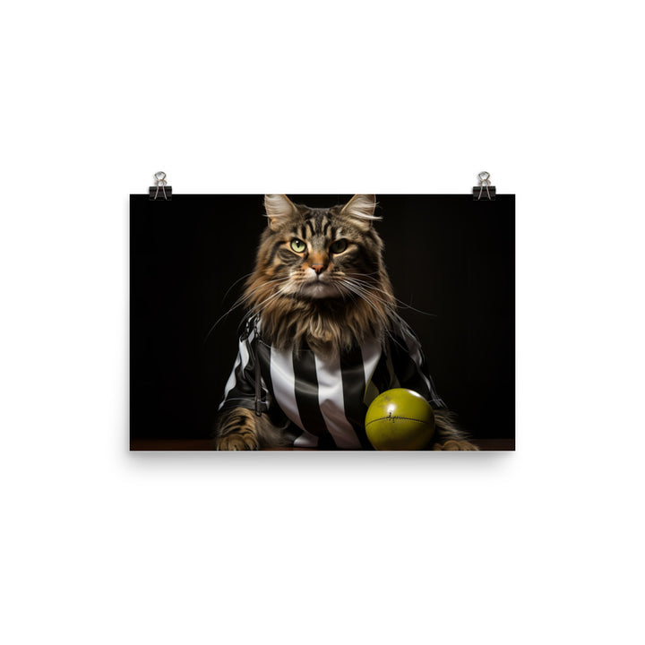 Maine Coon Referee Photo paper poster - PosterfyAI.com