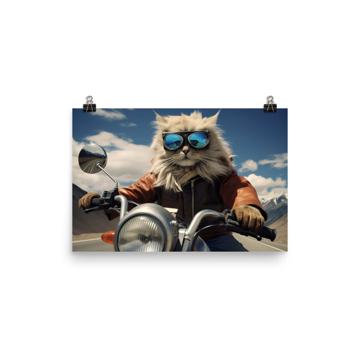 Himalayan Superbike Athlete Photo paper poster - PosterfyAI.com