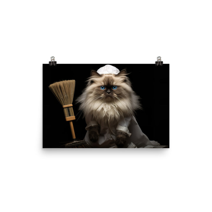 Himalayan Janitor Photo paper poster - PosterfyAI.com
