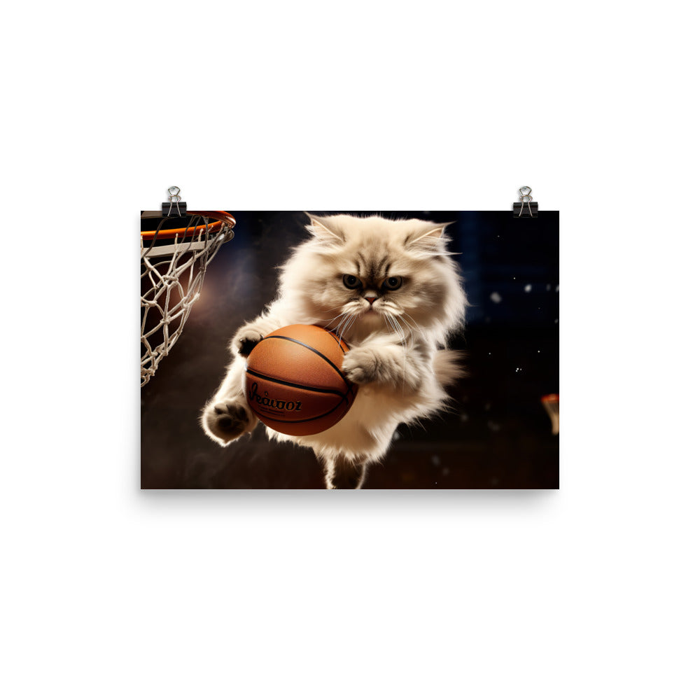 Himalayan Basketball Player Photo paper poster - PosterfyAI.com
