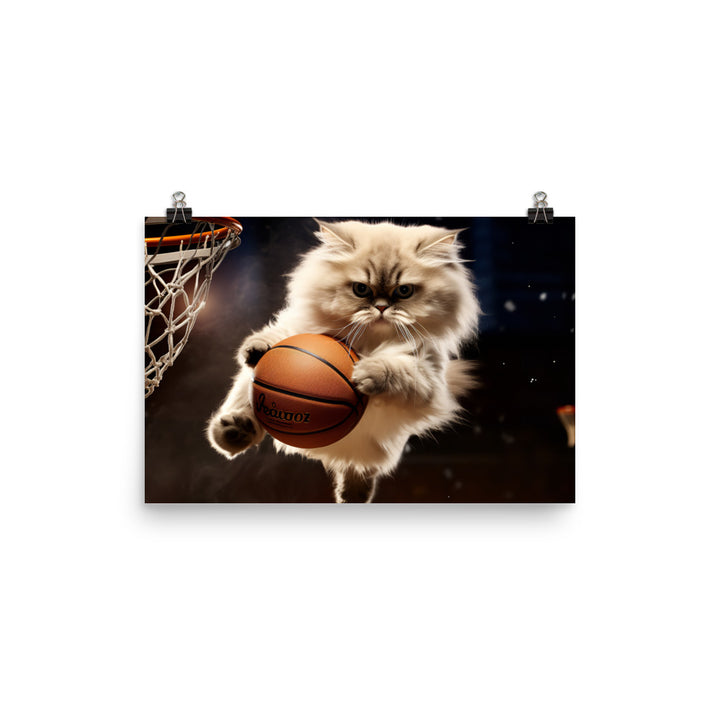 Himalayan Basketball Player Photo paper poster - PosterfyAI.com