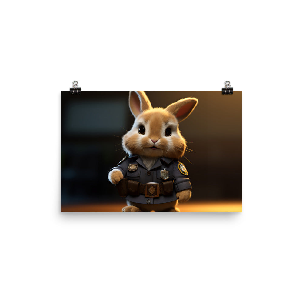 Lionhead Security Officer Photo paper poster - PosterfyAI.com